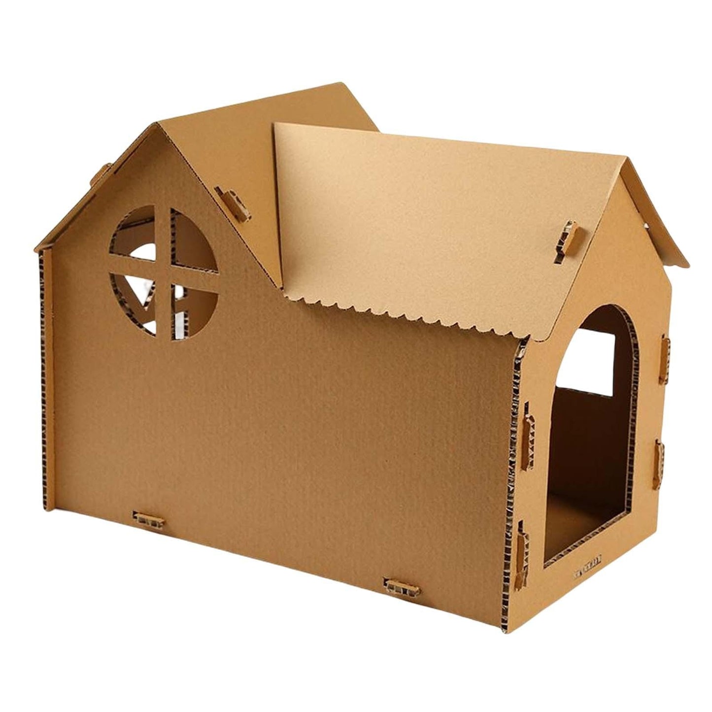 Cat Corrugated Scratcher Pad House