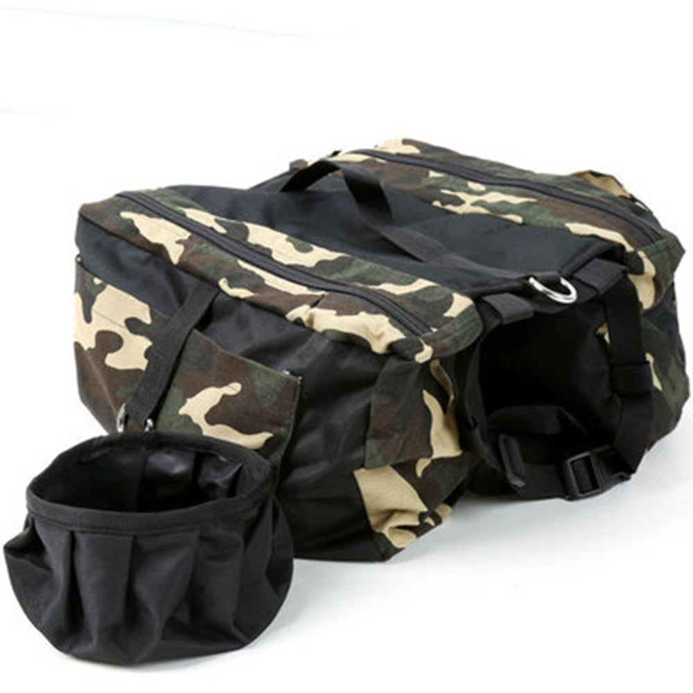 Military Dog Tactical Camouflage Saddle Bag