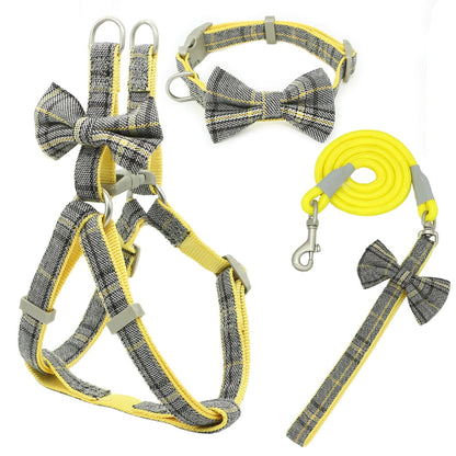 Lovely Bow Soft Pet Harness Set