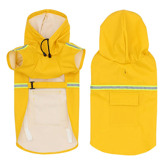 Reflective Strips Dog Overall Raincoat