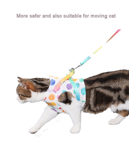 Rainbow Dots Soft Pet Harness