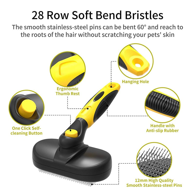 Stainless Steel Pins Dog Grooming Brush