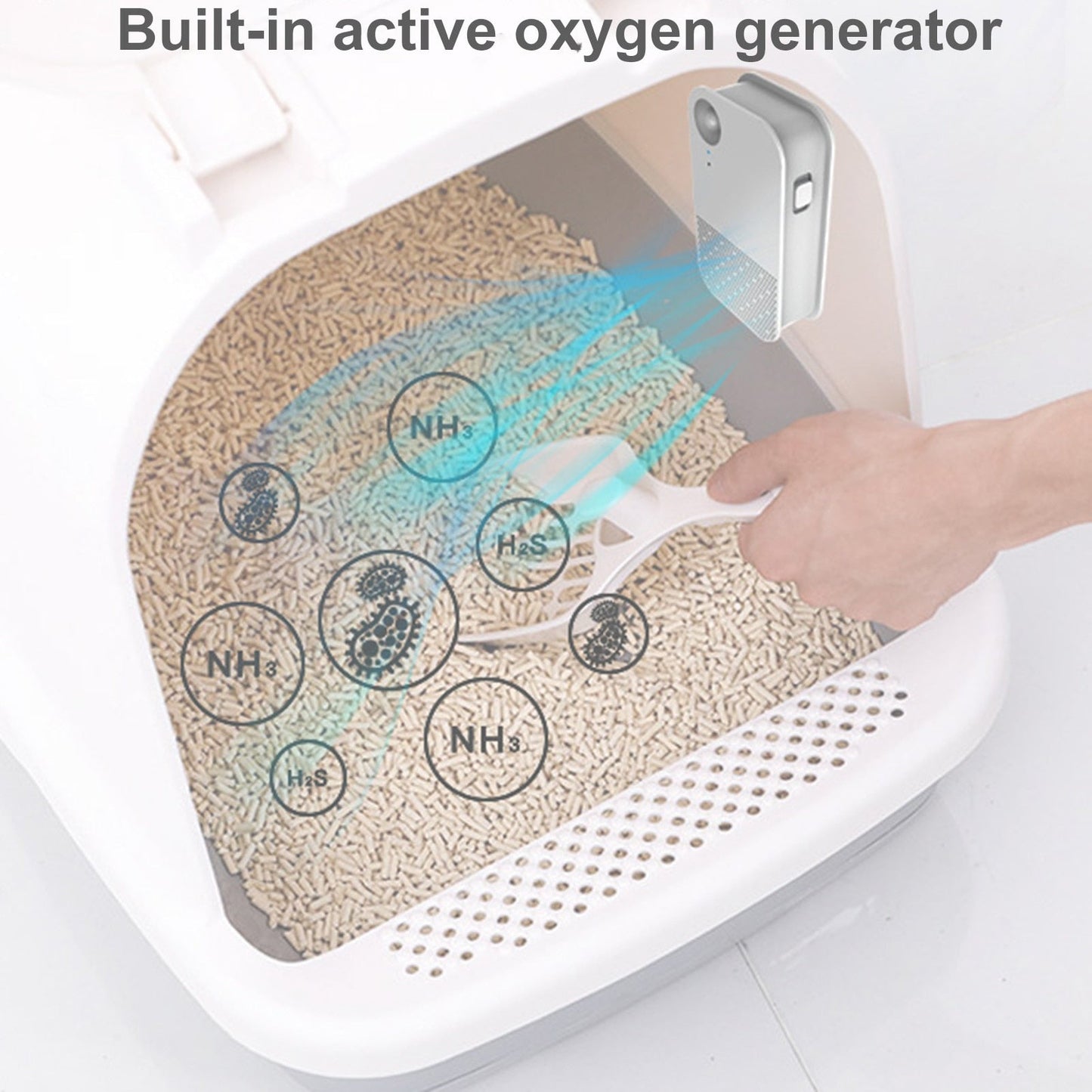 Ozone Generator Cat Litter Air Purifier