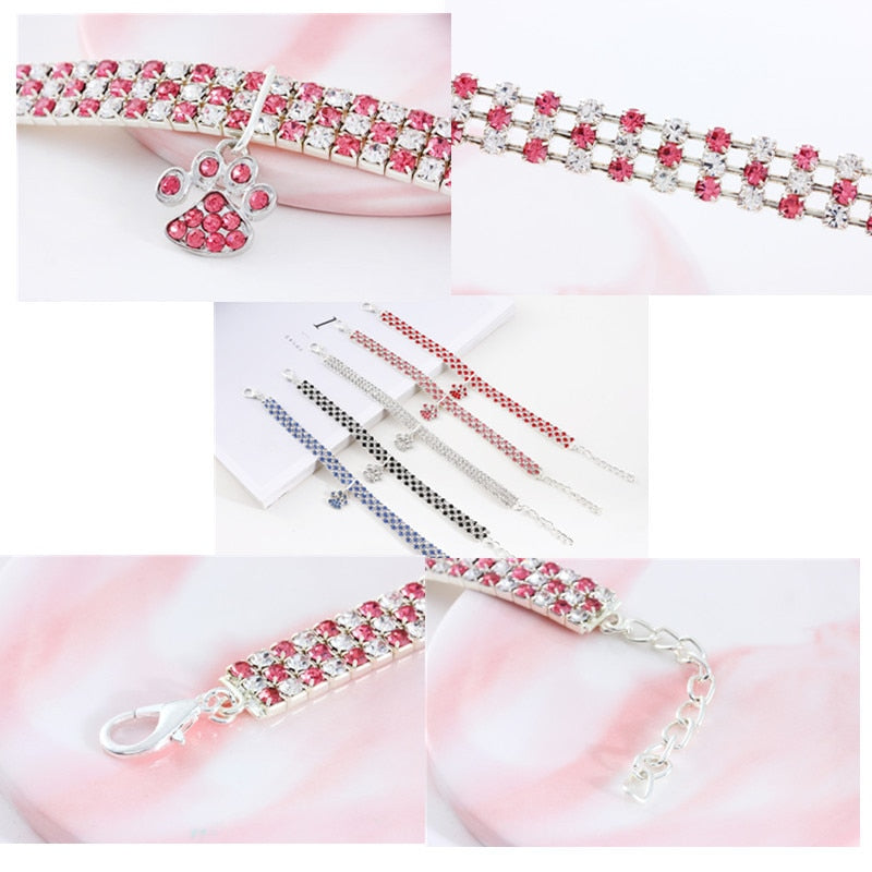 Shiny Crystal Pet Cat Collar