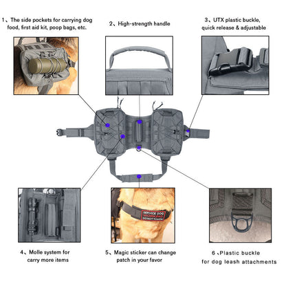 Large Capacity Pocket Dog Harness