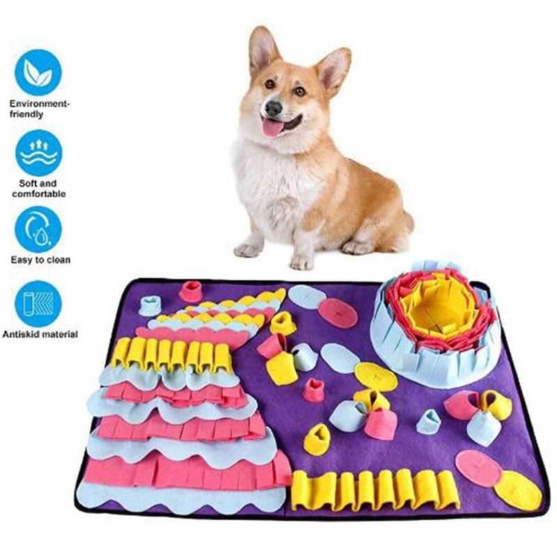 Fun Dog Purple Puzzle Mat