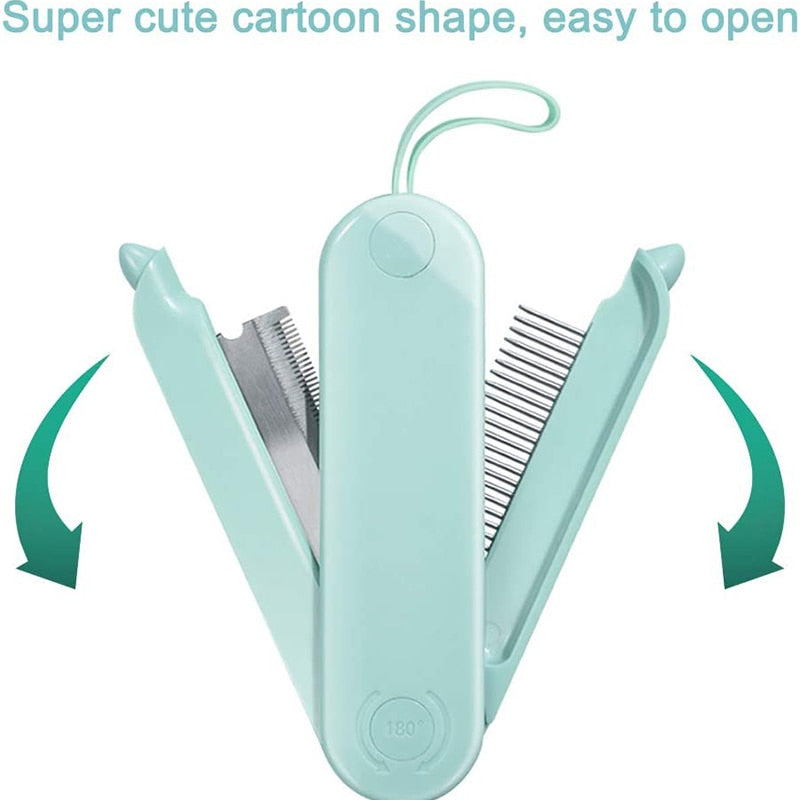 Professional Foldable 2 In 1 Dog Comb