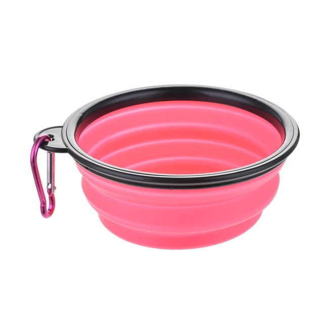 Outdoor Silicone Dog Bowl With Carabiner