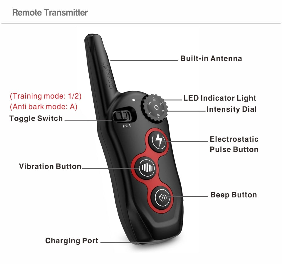 400M 2 In 1 Dog Training Collar