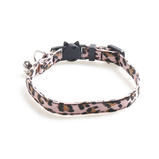 Leopard Print Cat Collar With Bell