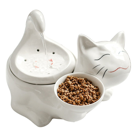 2L Ceramic Cat Water Fountain