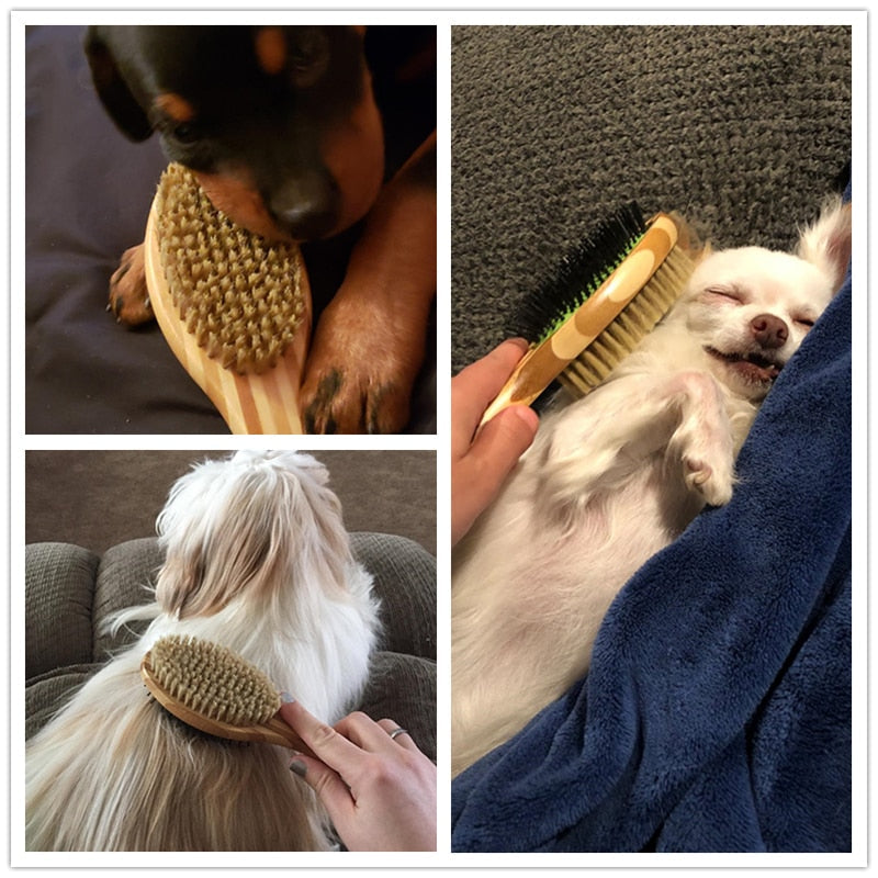 Professional Bristle Bamboo Dog Brush