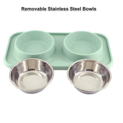 Elegant Design Double Pet Bowl