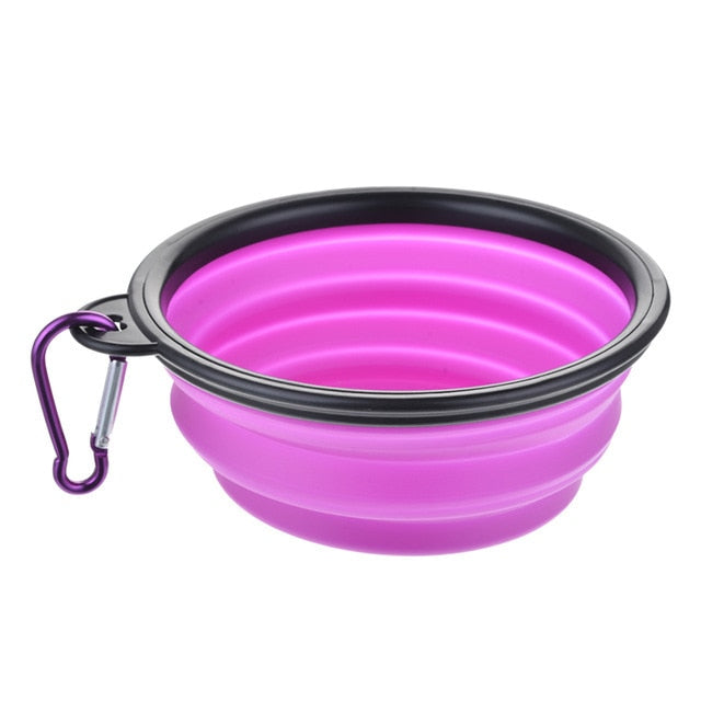 Outdoor Silicone Dog Bowl With Carabiner