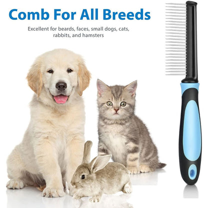 Comfy Handle Stainless Steel Dog Comb