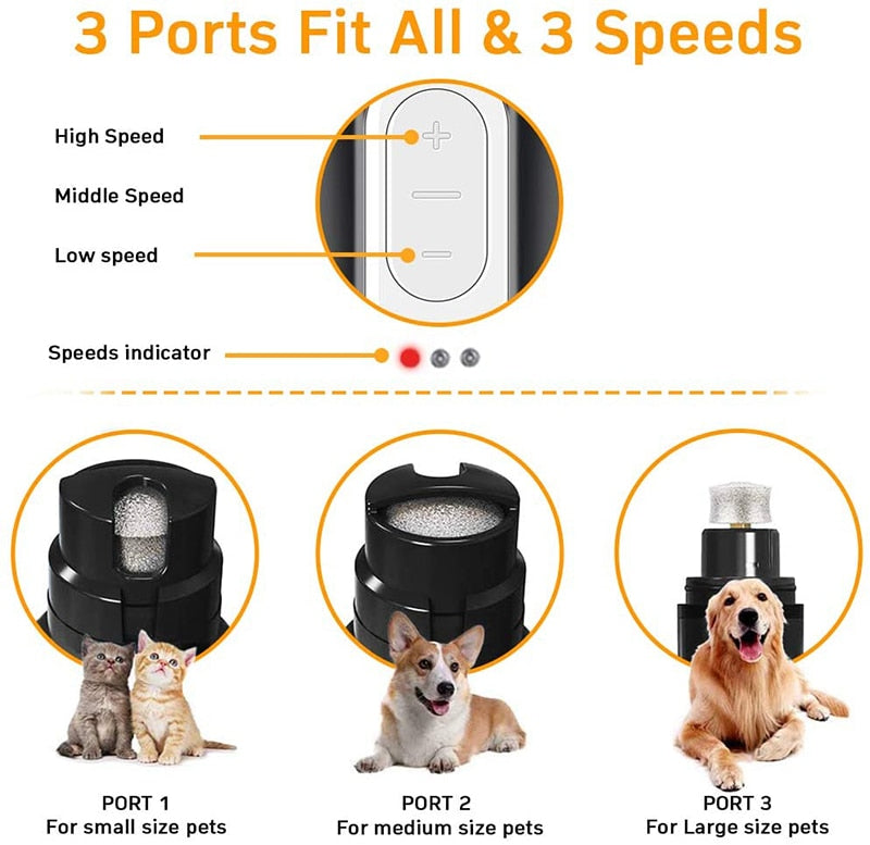 3 Speeds Multifunctional Dog Hair Trimmer