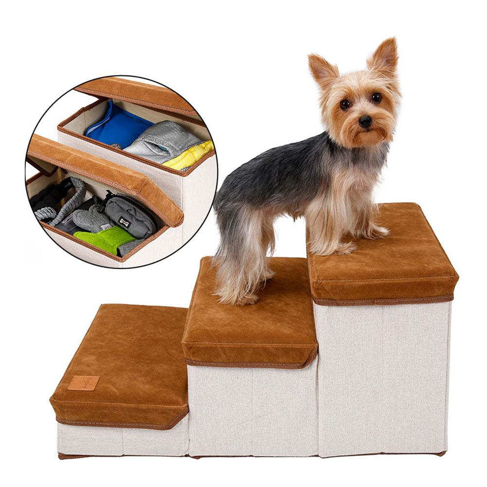 3 Steps Pet Stairs With Storage