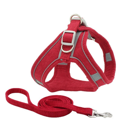 Reflective Dog Chest Harness With Leash