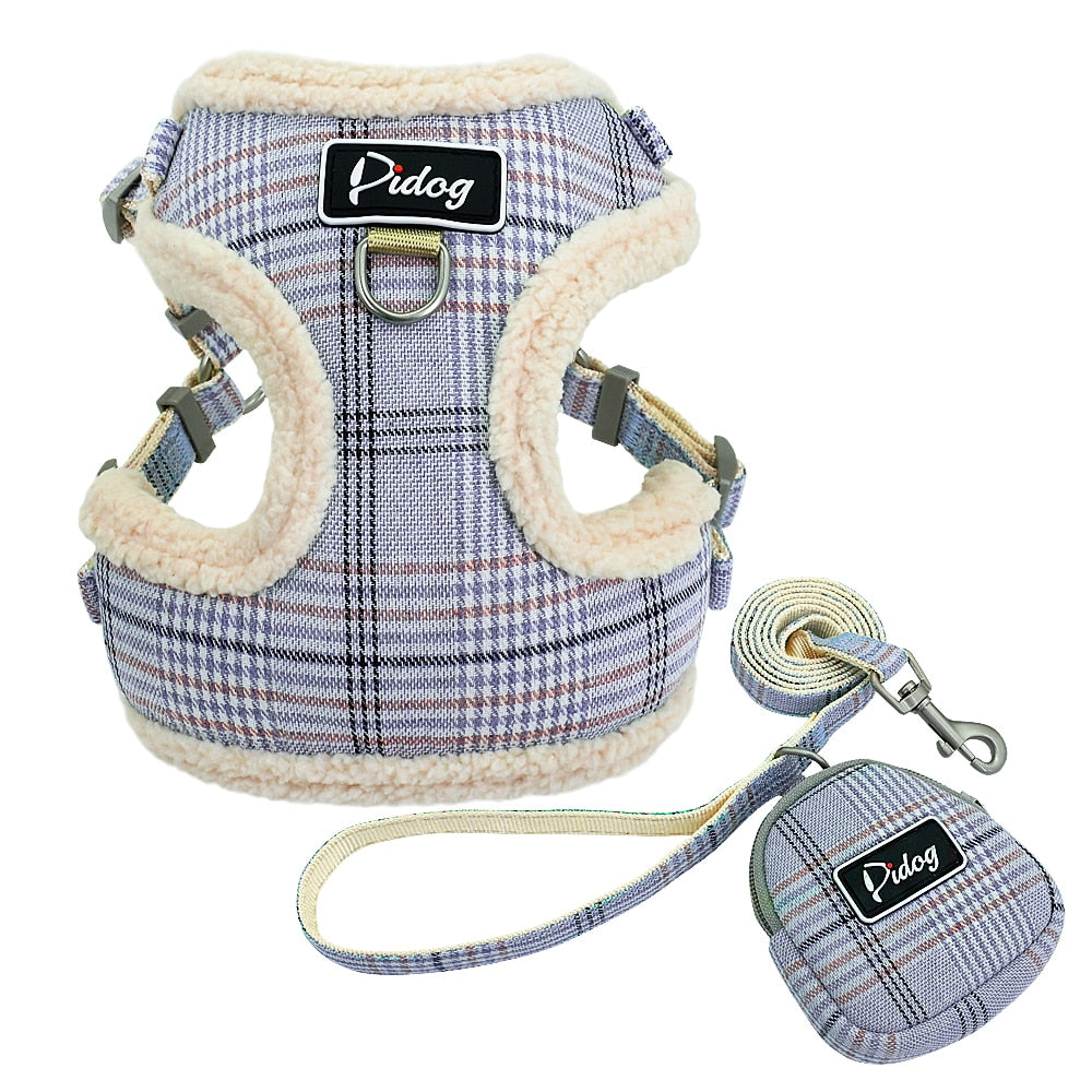 Padded Flannel Soft Dog Harness