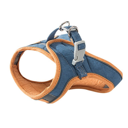 Suede Fabric Cat Harness Leash