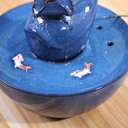 Circulating Fish Shape Ceramics Cat Fountain