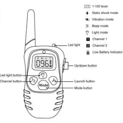 300M Dog LCD Display Training Collar