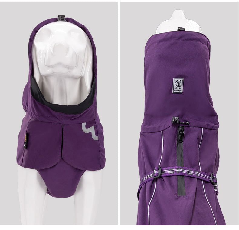 3M Reflective Purple Dog Raincoat