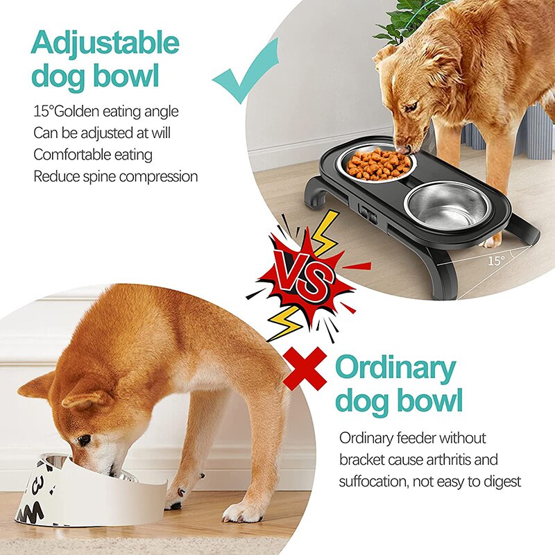 2 Way Angle Elevated Dog Bowl