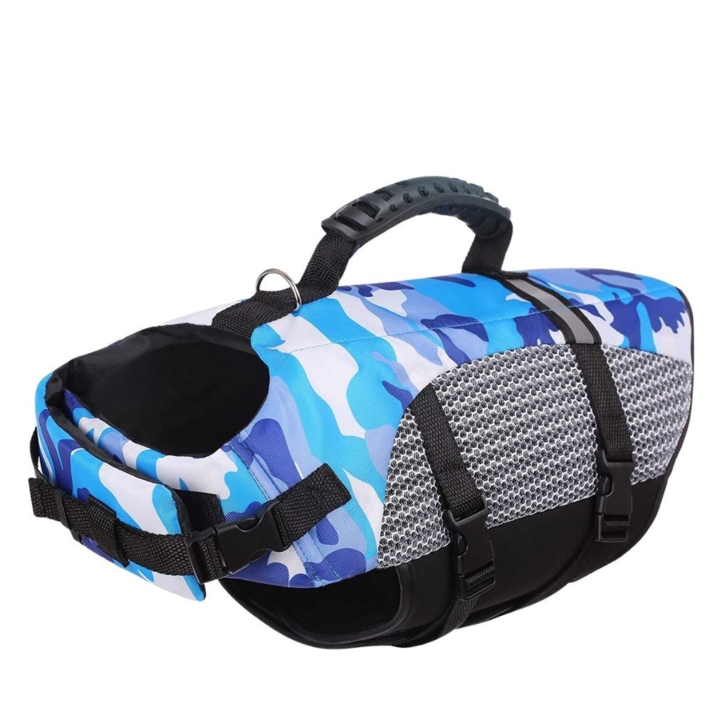 Blue Camouflage Dog Life Jacket