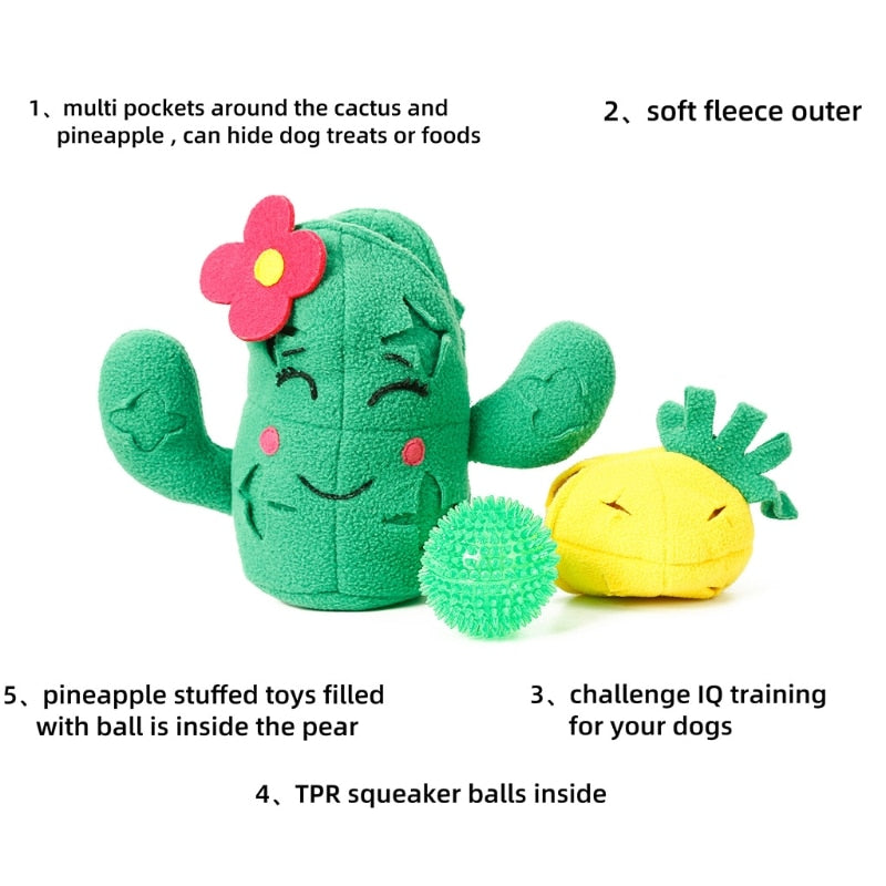 Cactus Dog Snuffle Toys