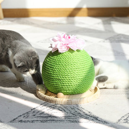 Green Cactus Shape Cat Scratcher