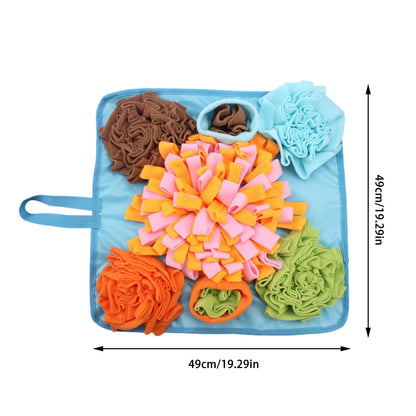 Polar Fleece Flower Dog Snuffle Mat