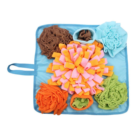 Polar Fleece Flower Dog Snuffle Mat