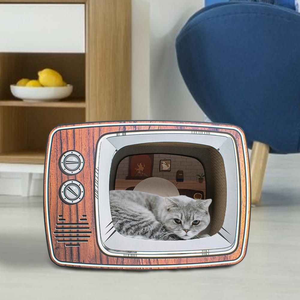 Retro TV Cat Scratcher Board