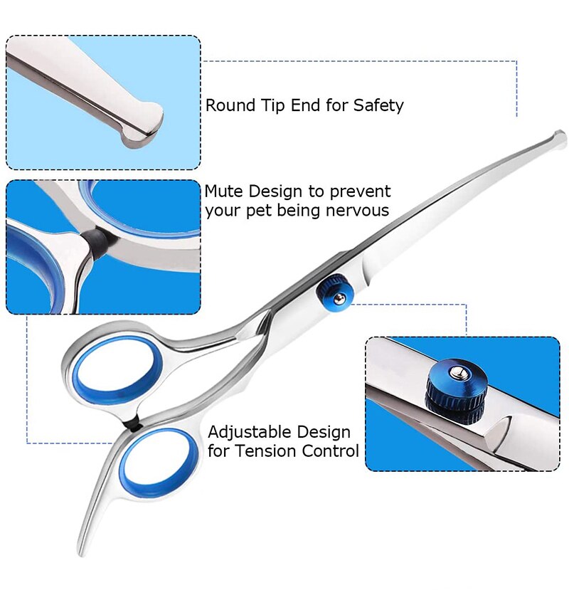 Professional Rounded End Tips Dog Scissors