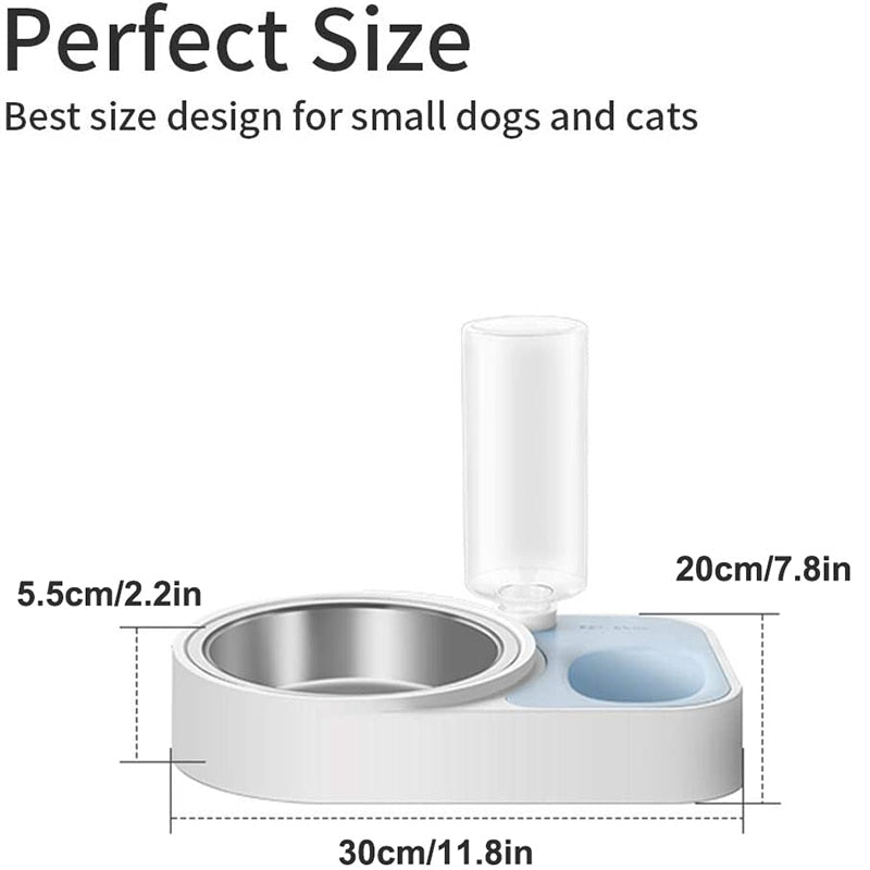 500ml 2 In 1 Stainless Steel Dog Bowl