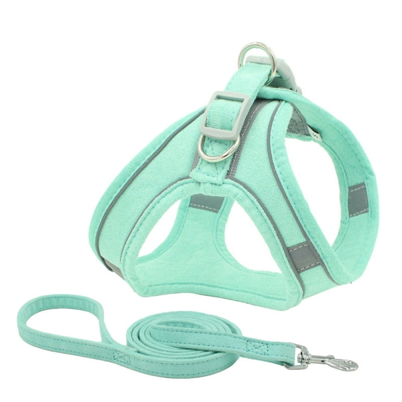 Reflective Dog Chest Harness With Leash