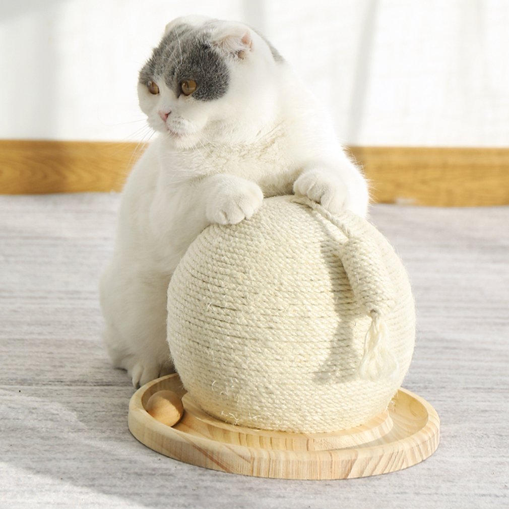 White Cactus Shape Cat Scratcher