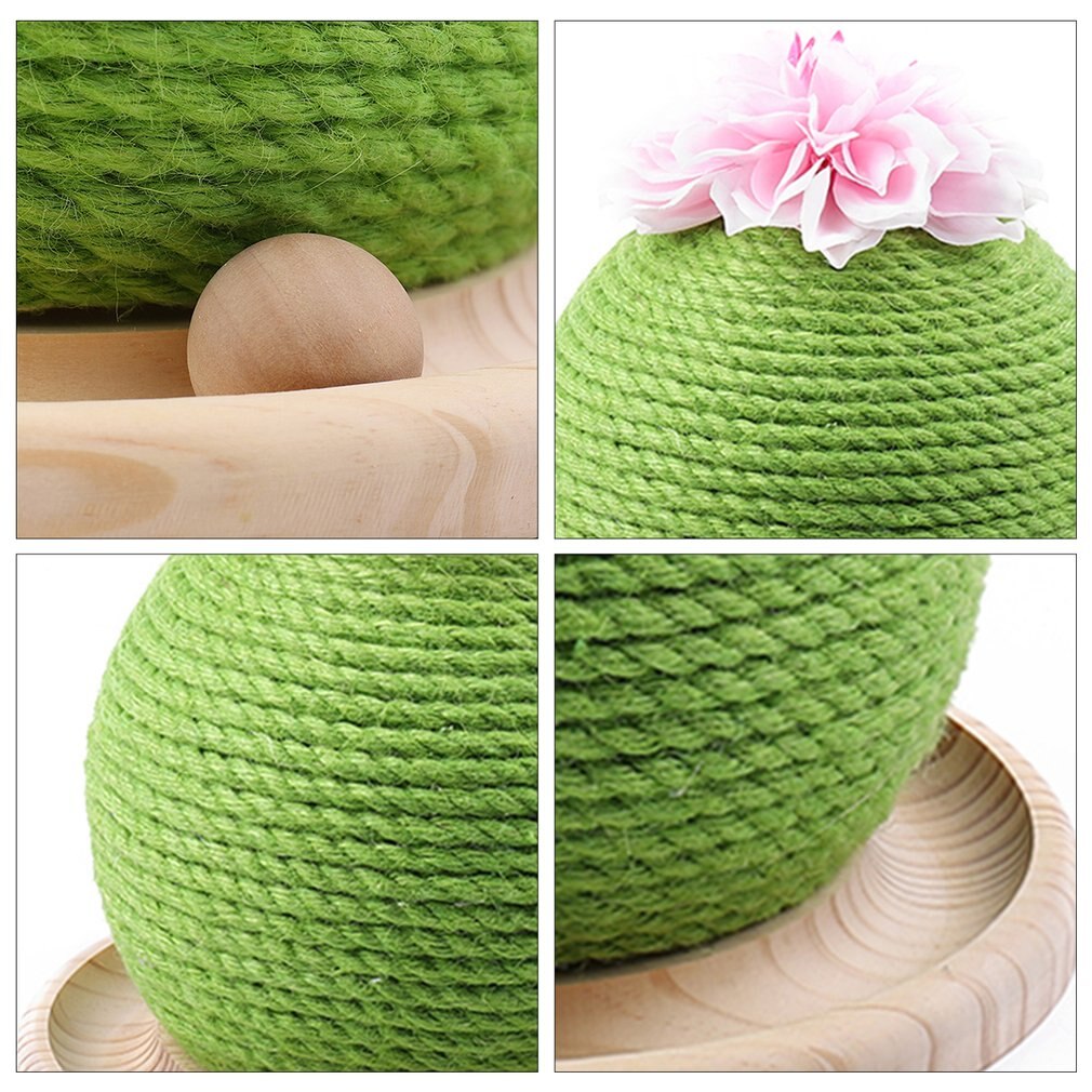 Green Cactus Shape Cat Scratcher