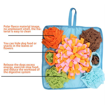 Polar Fleece Flower Dog Snuffle Mat