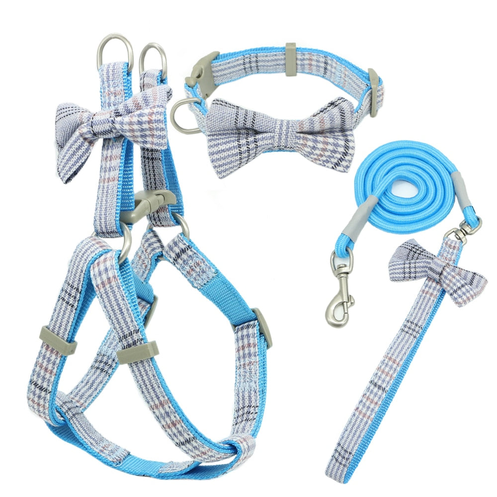 Lovely Bow Soft Pet Harness Set