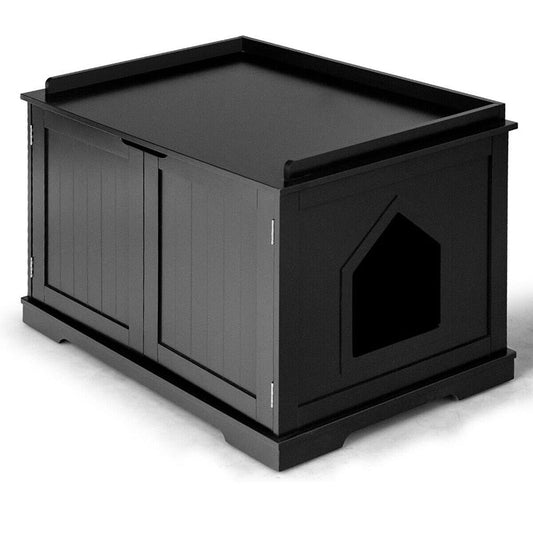 Sturdy Wood Cat Litter Box Furniture