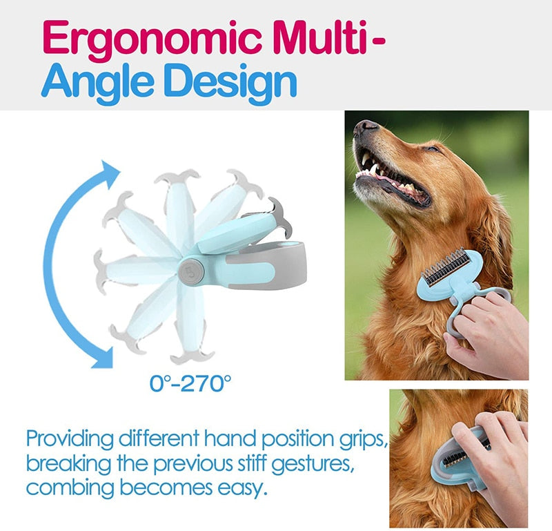 270 Degree Rotatable Dog Brush