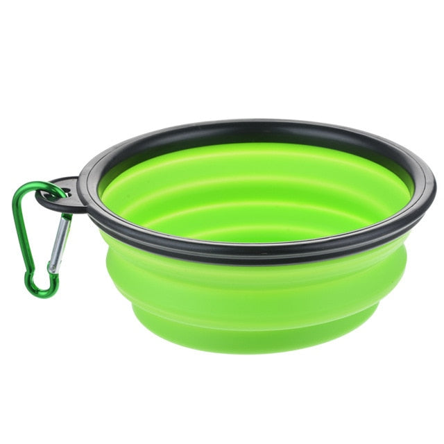 Outdoor Silicone Dog Bowl With Carabiner