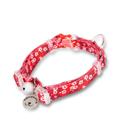 Quality Floral Cat Collar With Bell