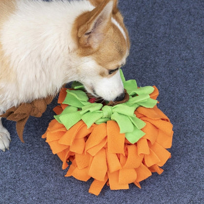 Pumpkin Sniffing Dog Snuffle Toy