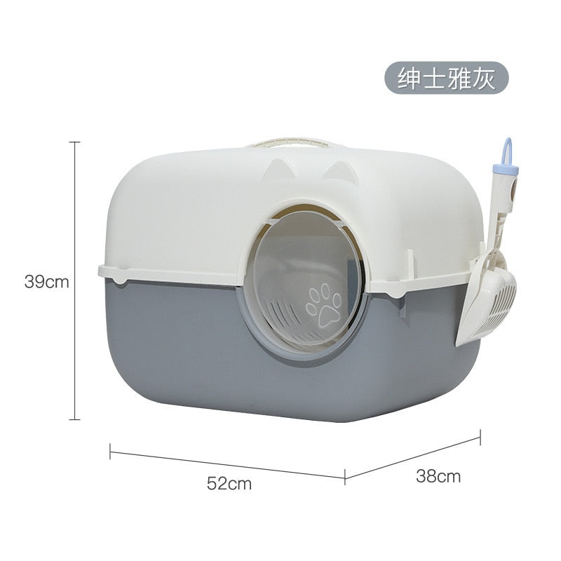 Full Enclosed Cat Toilet Sand Box