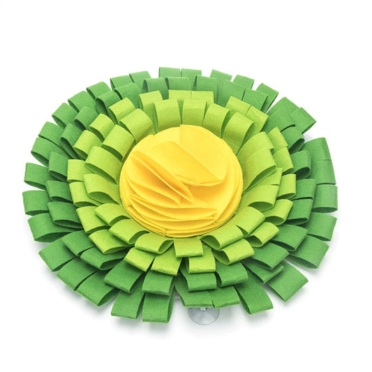 Green Flower Fun Pet Snuffle Mat