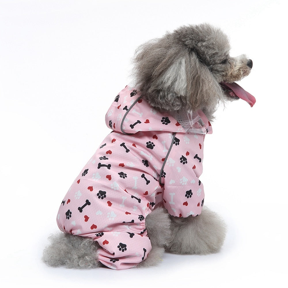 Reflective Strip Design Dog Raincoats