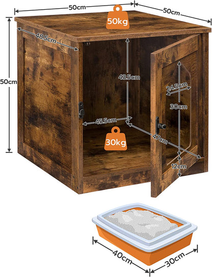 Enlarged Door Cat Litter Box Cabinet